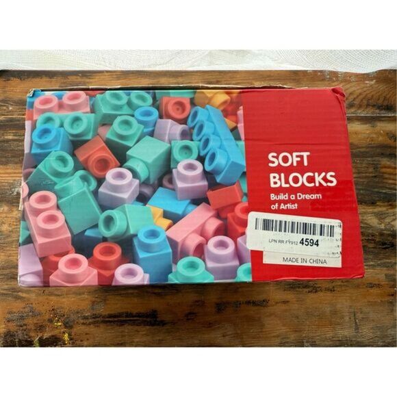 Vtg DIY Educational Soft Stacking Blocks Build A Dream of Artist 78‎ Pcs New - Picture 3 of 3